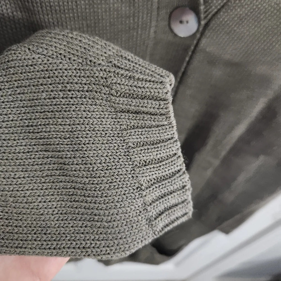 Vintage John Patrick for geoda design green open knit cardigan set beachy Large - Picture 9 of 16